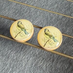Bird Perch Earrings Vintage Design